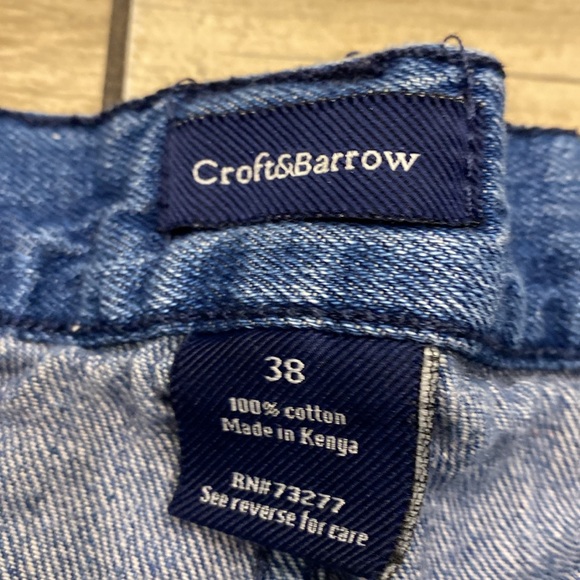 Croft & Barrow Cargo Jorts Jean Shorts Size 36W 7 inch inseam - Picture 2 of 4